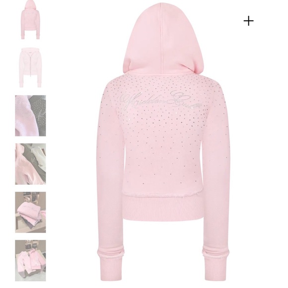 Light Pink Rhinestone Joggers - Picture 4 of 5